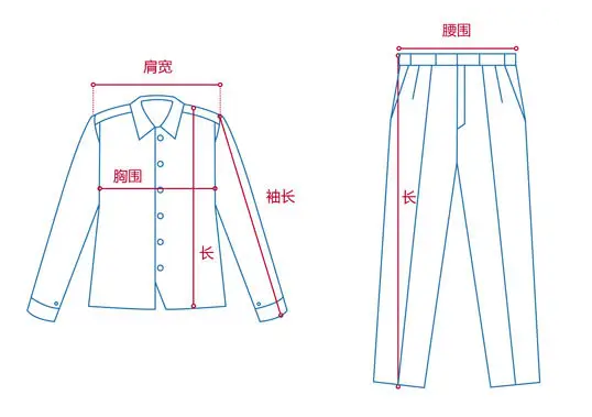 定做工作服測(cè)量展示圖，短袖工作服定做，冬季工作服定做