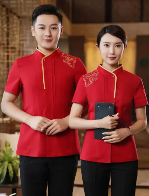 工作服，酒店工作服，紅色酒店工作服，工作服制服